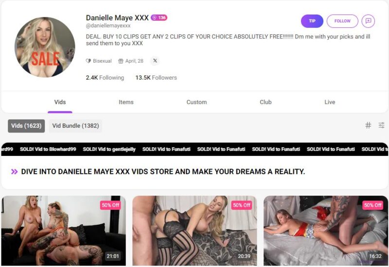 ManyVids Danielle Maye XXX p1of2 Megapack Siterip 1