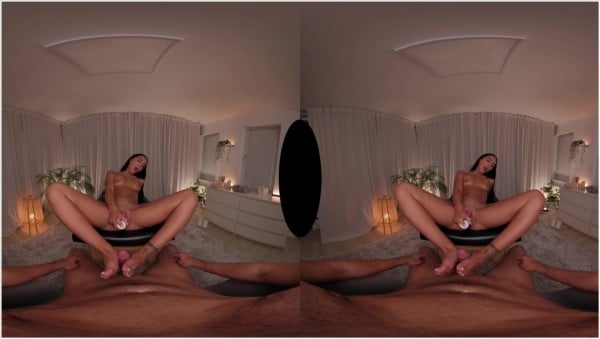 [SexLikeReal;VR Pornnow] Black Angel - Erotic Massage starring Black Angel (1920p; Oculus) 2