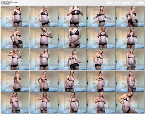 Charlie Z - 23 Weeks Pregnant Charlie Dances And Strips Out Of Sheer Lingerie 2