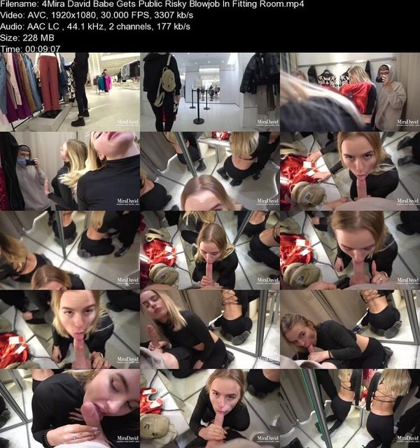 Public Risky Blowjob In Fitting Room 2