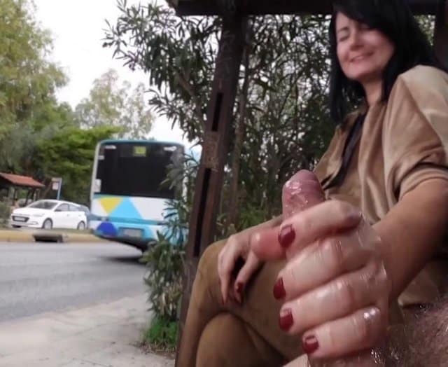 German Milf Jerked Off In Public For Stranger 13