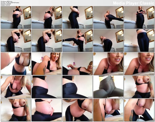 Charlie Z - 29 Weeks Pregnant Bursting Out Of My Tight Shiny Yoga Pants 2