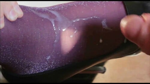 28 Cum On M Nylon Lurex Purple Feet 3