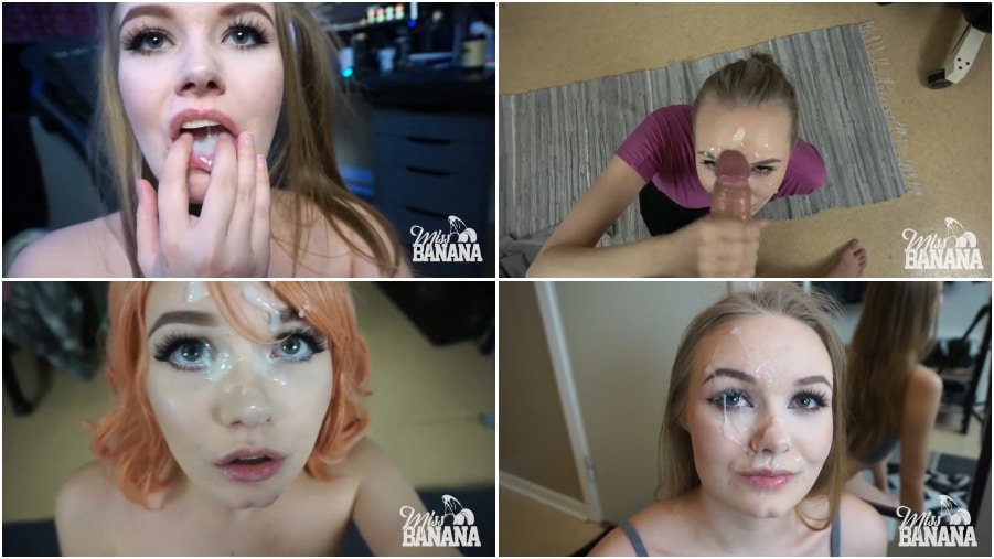 Amateur Young Girl, Amazing Bukkake, Sperm Lover, Cum On Face 1