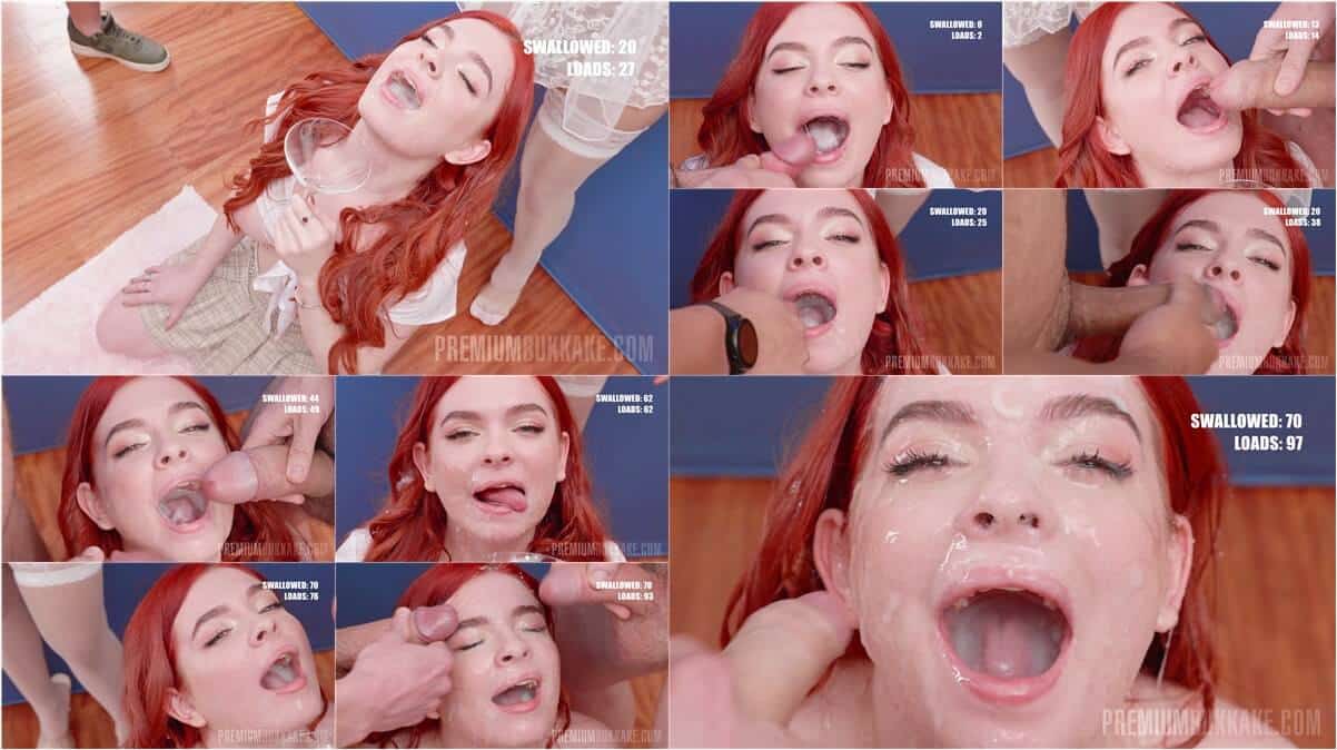 Miss Olivia, Bukkake, Cum, Sperm, Swallow, Redhead, Fetish Porn 10