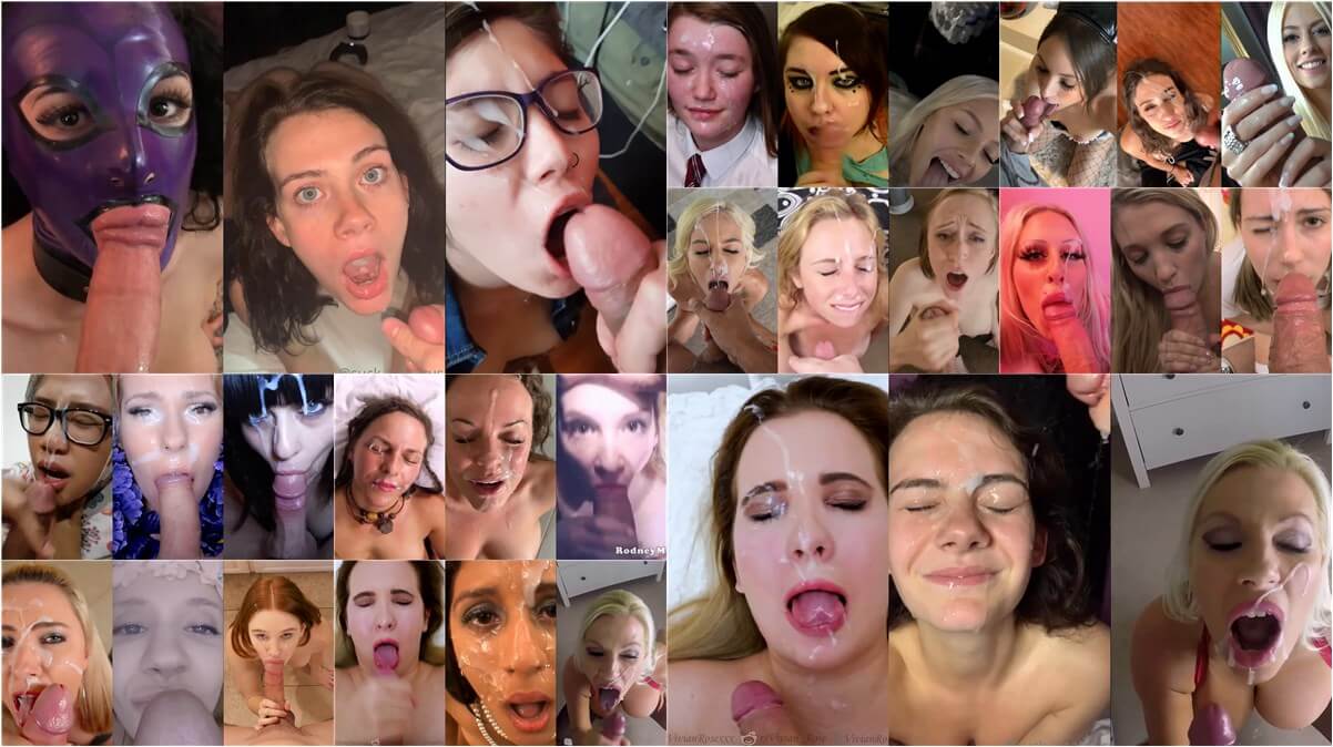 Pornstars, Bukkake, Cum, Sperm, Facial, Compilation 1