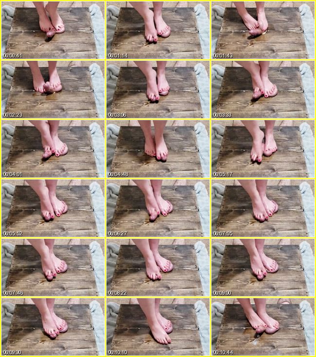 Painted Toes Give Ball Crushing Foot Job Top Angle - 4