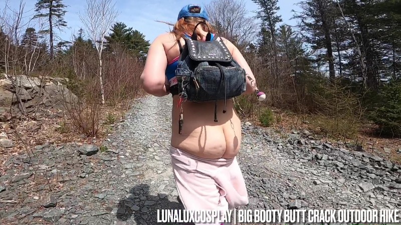 LunaLuxCosplay Big Booty Buttcrack on Hike 2 2