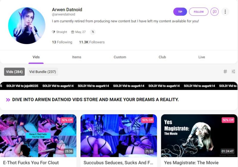 Arwen Datnoid leaked manyvids Siterip 1