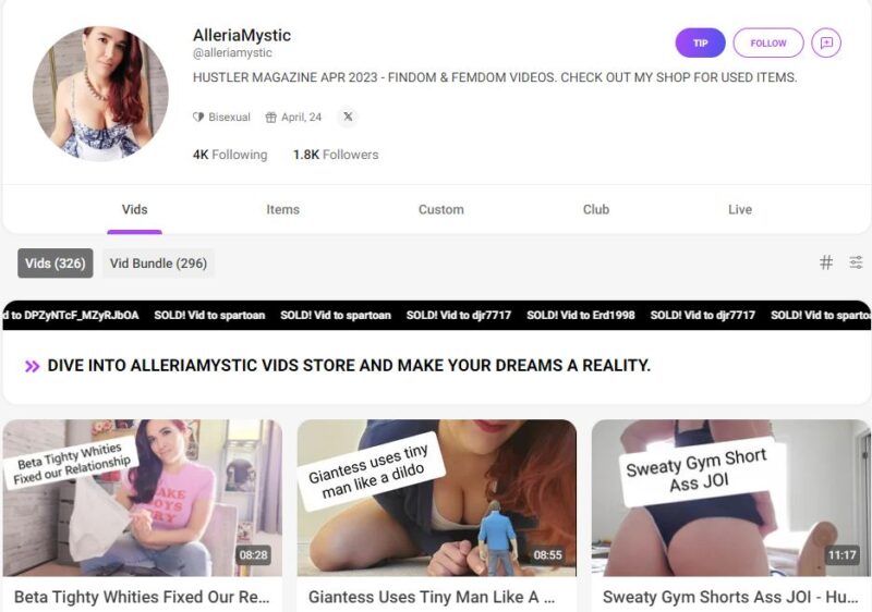 AlleriaMystic leaked manyvids Siterip Ubiq [268 VIDEO] 1