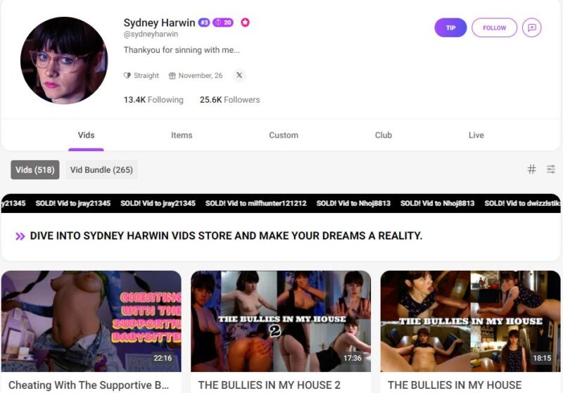 Sydney Harwin leaked manyvids Siterip K2S [361 VIDEO / 562 GB] 1