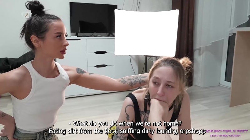 LICKING GIRLS FEET Alisa And Rada Answer Our Questions If You Can 2