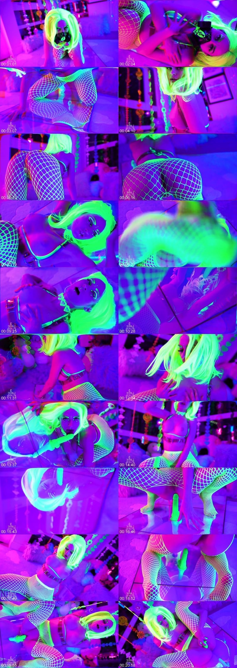 [Manyvids] Jewelz Blu - N30n D3m0n - Psychedelic Tease & Dildo Fun [1080p 30fps] 2