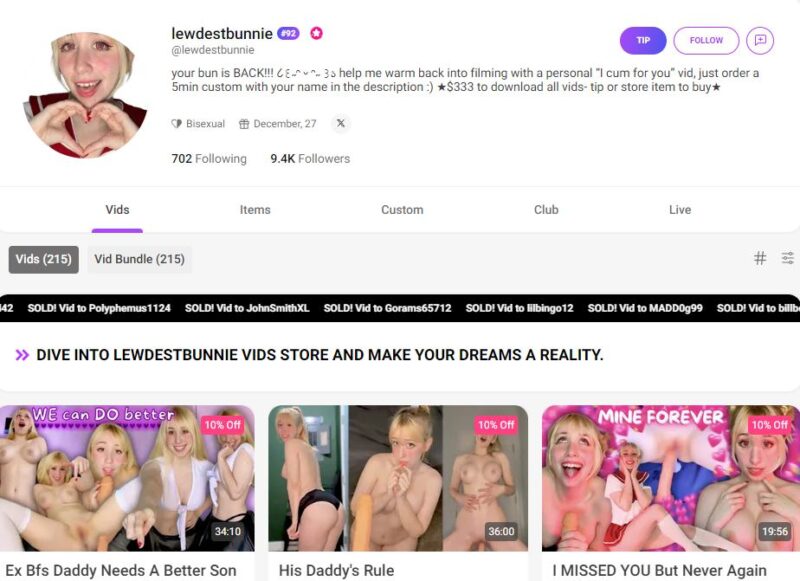 lewdestbunnie leaked manyvids Siterip Ubiq [147 VIDEO] 1