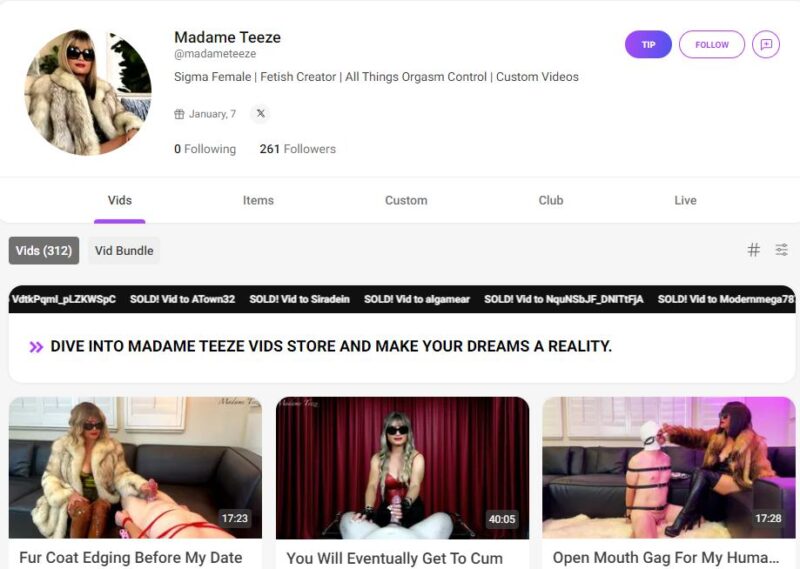 Madame Teeze leaked manyvids Siterip K2S [75 VIDEO / 60 GB] 19