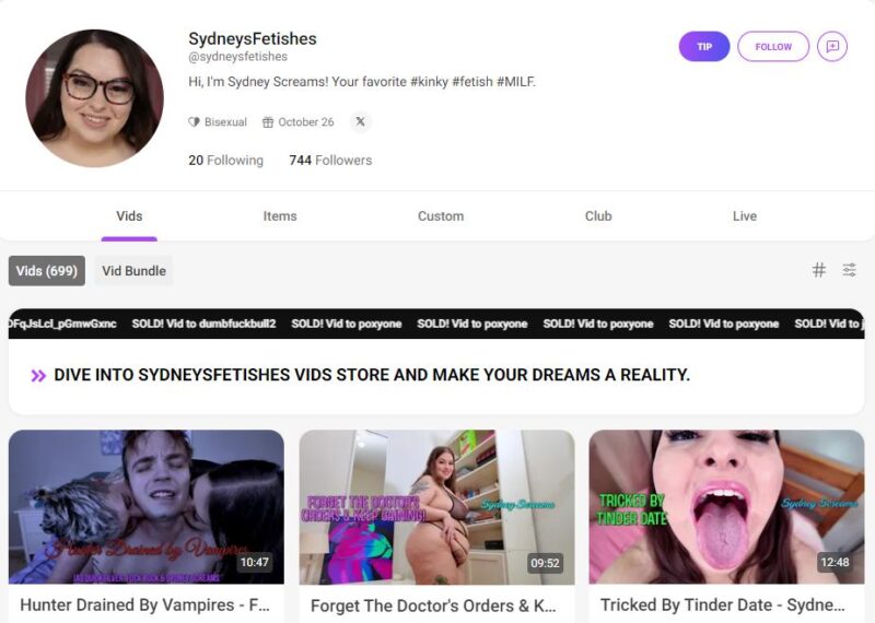 SydneysFetishes leaked manyvids Siterip K2S [86 VIDEO / 91.31 GB] 6