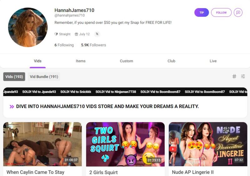 HannahJames710 leaked manyvids Siterip Ubiq [45 VIDEO] 1