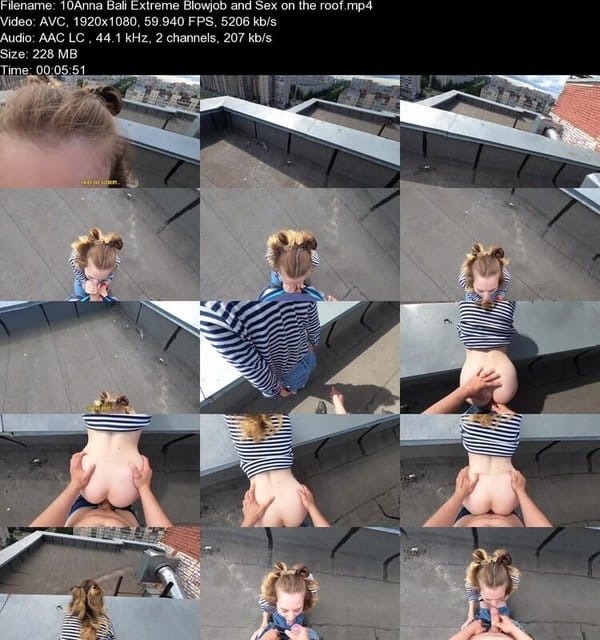 Extreme Blowjob And Sex On The Roof 2