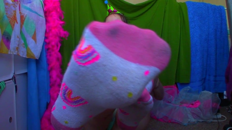 Goddess Vanessa - Lick Dirty Cute Rainbow Socks - ManyVids 6