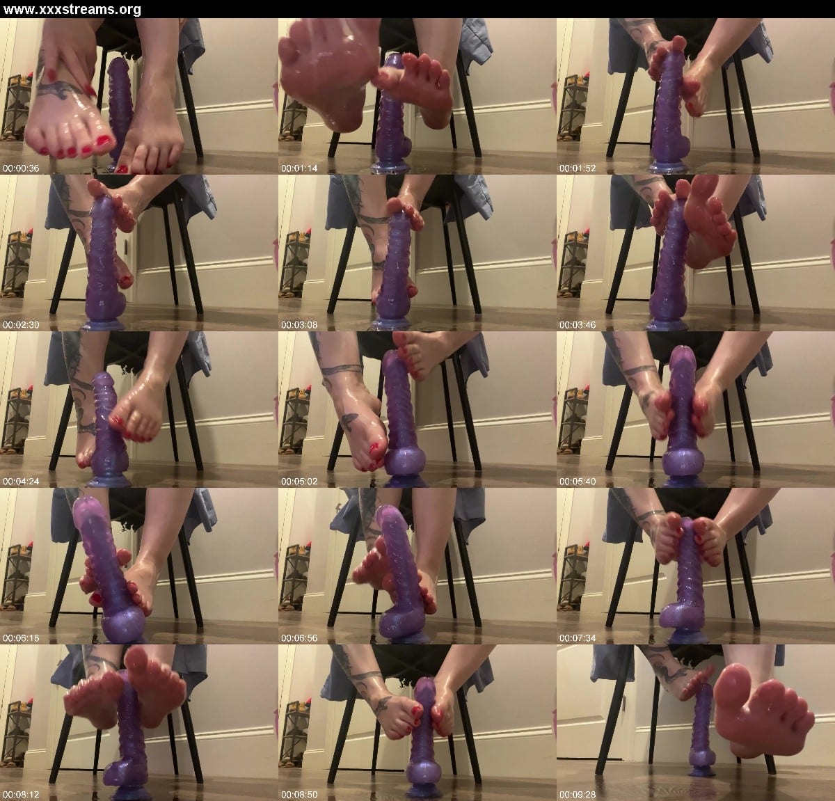 boudoirbunny - Oil Dildo Red Toe Polish Foot Fuck - ManyVids 3