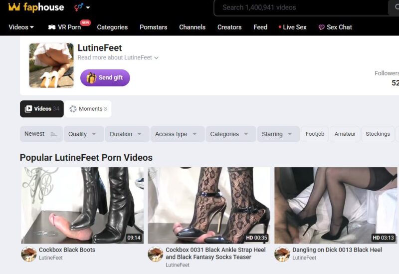 LutineFeet leaked FapHouse Siterip Ubiq [25 VIDEO / 1.50 GB] 2