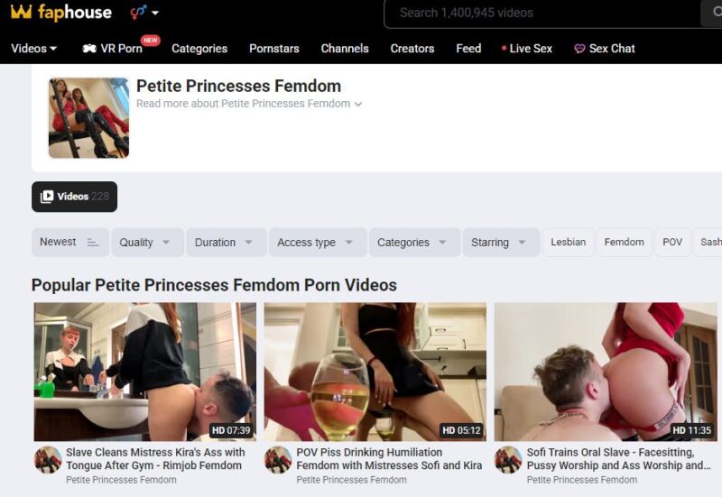 Petite Princesses Femdom leaked FapHouse Siterip Ubiq [220 VIDEO / 53.2 GB] 15