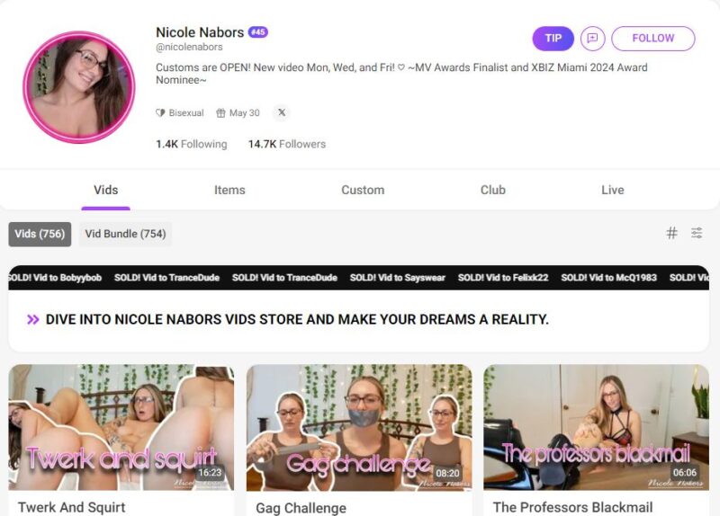 Nicole Nabors leaked manyvids Siterip K2S [610 VIDEO / 817 GB] 1