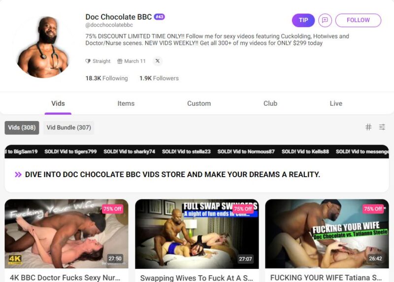 Doc Chocolate BBC leaked manyvids Siterip K2S [65 VIDEO / 83.4 GB] 18