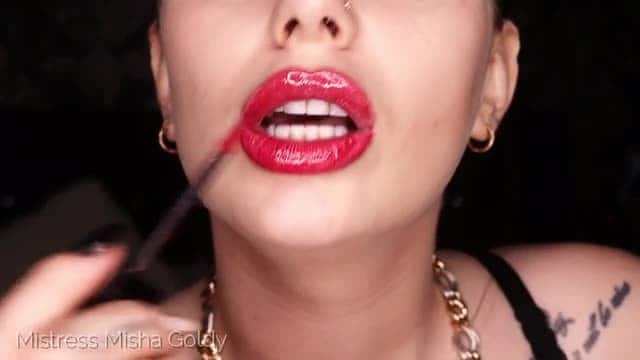 Goddess Misha Goldy 3 lipstick 3 JOI 3 cum countdown 2