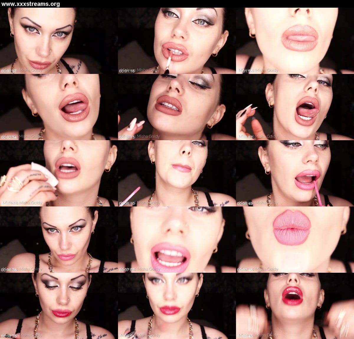Goddess Misha Goldy 3 lipstick 3 JOI 3 cum countdown 3