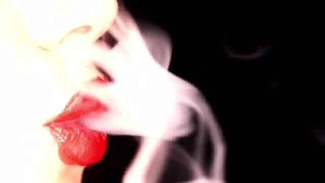 Goddess Misha Goldy 4K Applying lip gloss smoking spit fetish 2