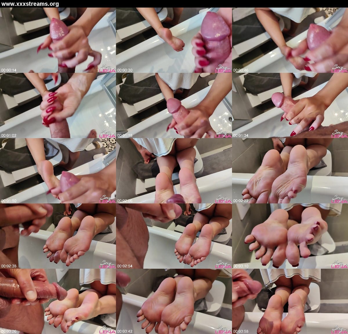 Goddess Lena Cum on Barefoot Soles 3