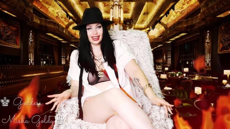 Goddess Misha Goldy Be my clown Suck a cock for me even if you are straight Entertain me 2