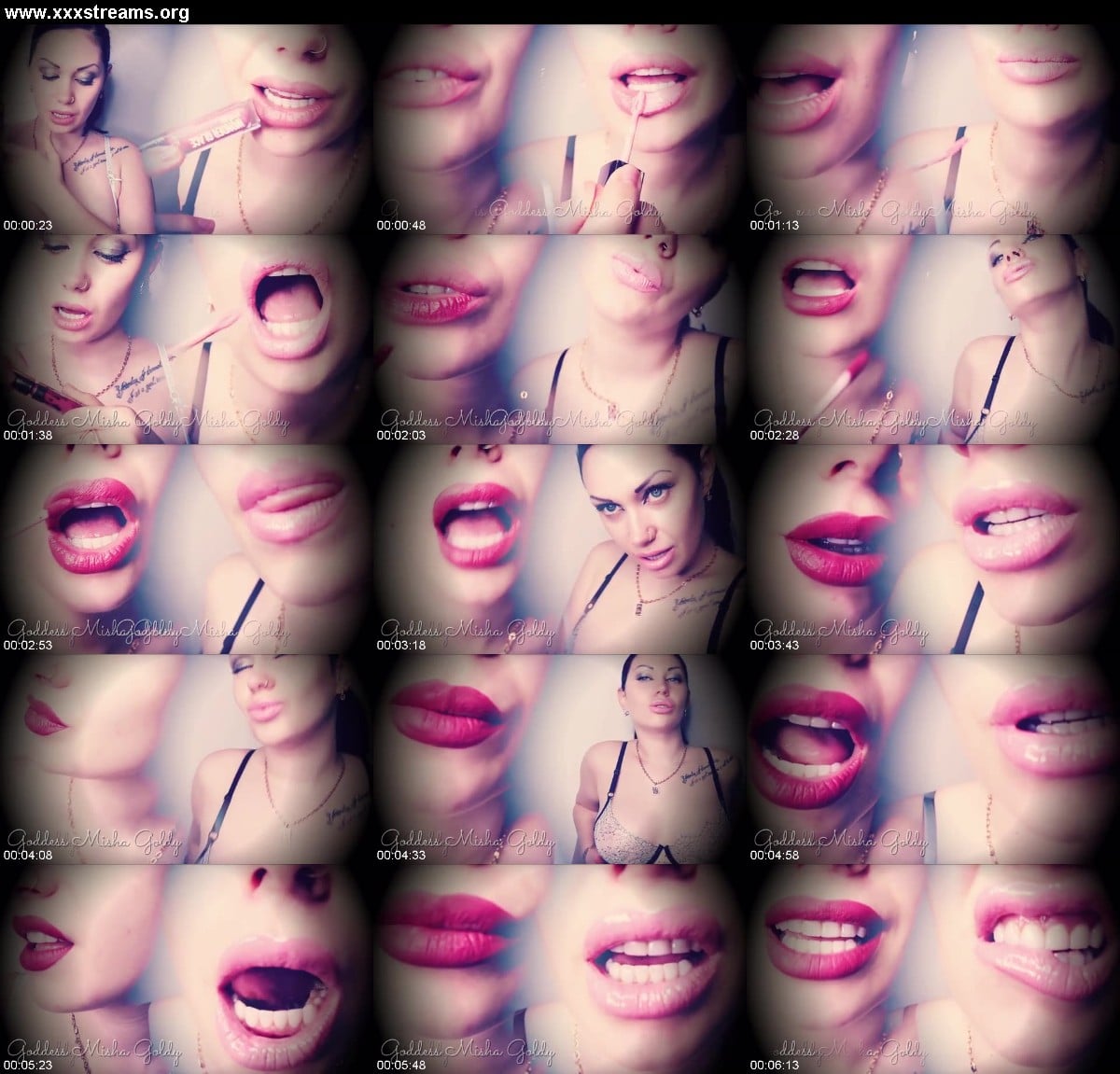 Goddess Misha Goldy Become mesmerized by my lips My lipstick covered lips are all that you need 3