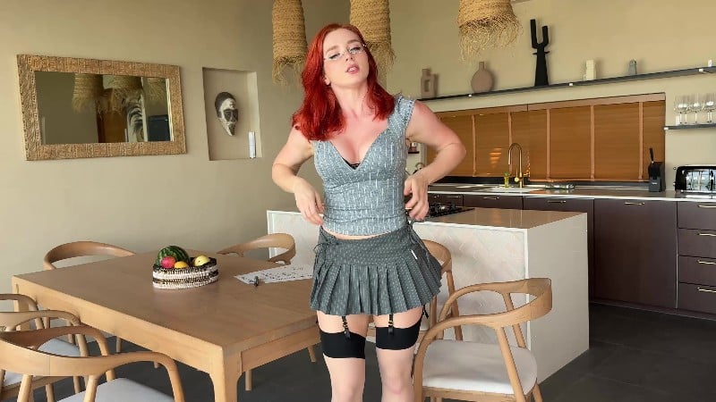 Sweetie Fox - Redhead Russian Teacher Deepthroats & Hard Fucks Student POV 1