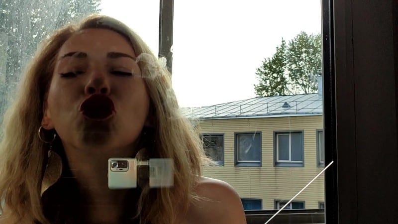 Villena - Flirting and kissing through the window 1