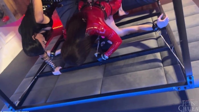 [FetishChateauDommes] Evil Woman & Mistress Phaenna - Hard Strapon By 2 Dommes In Catsuits 01.09.2022 13