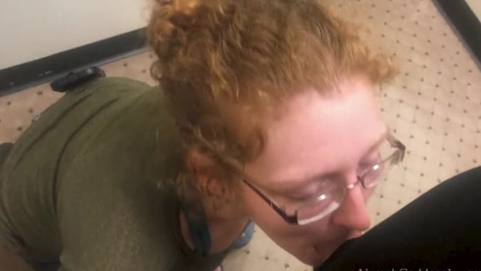 Milf Ivy Sucks Hubby Off In A Public Changing Room 4