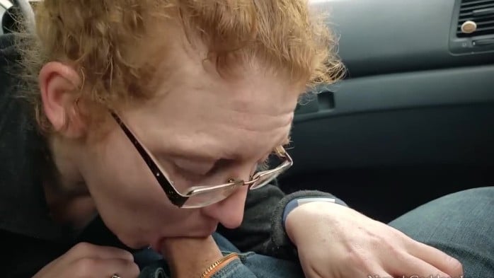 Redhead Milf Ivy Sucks And Swallows Hubby's Load In A Parked Car 4