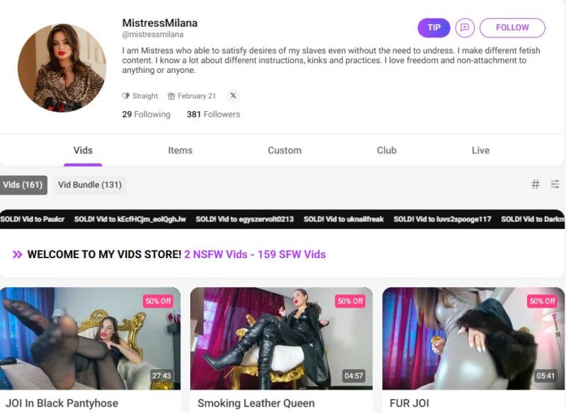 MistressMilana unlocked manyvids Siterip Ubiq [130 VIDEO] 10