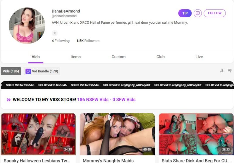 DanaDeArmond unlocked ManyVids Siterip K2S [177 VIDEO / 144.46 GB] 6