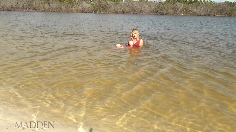 MeetMadden 18 02 28 BTS Red Swimsuit FullHD 17
