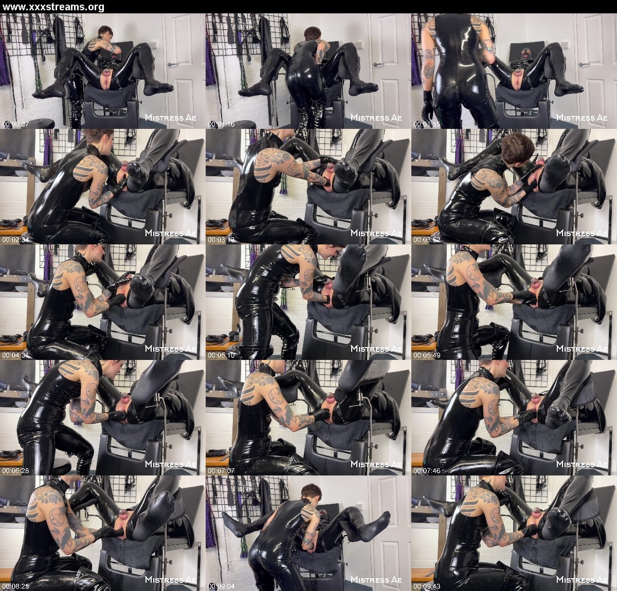 Mistress Ae - Anal Traning the Rubber Gimp on the Gyn Chair 3