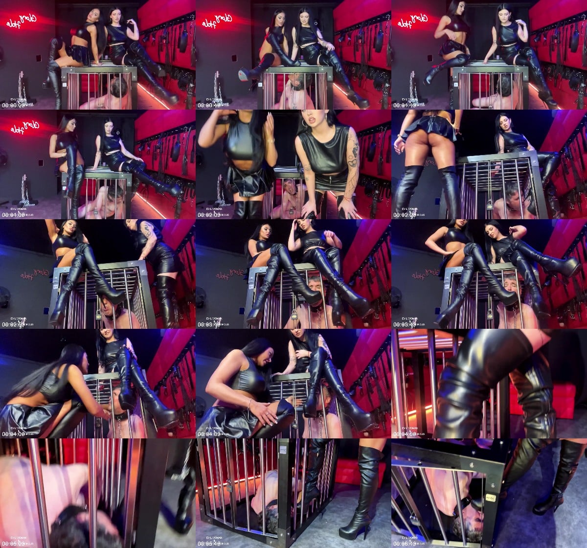 Mistress Glamorous - Two Leather Goddesses Domination Slave 6