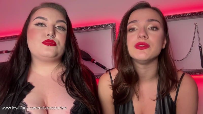 Mistress Karino and my Poland Friend - Sph Humiliation Cage Teasing 4