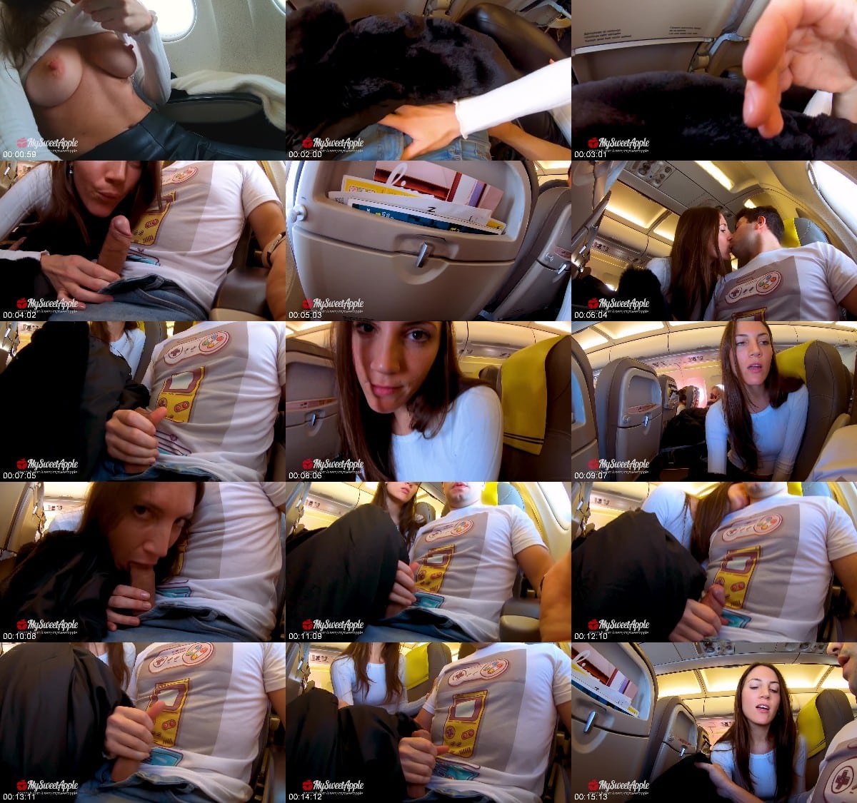 MySweetApple - Risky Blowjob in a Plane to Berlin - Mile High Club 6