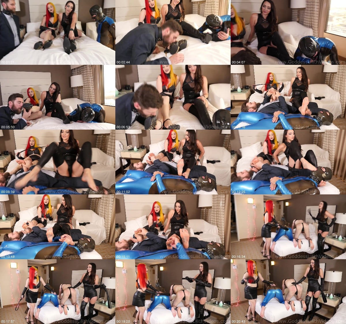 Queen Goddess Lilith - Stella Liberty Served By 2 Slaves 6