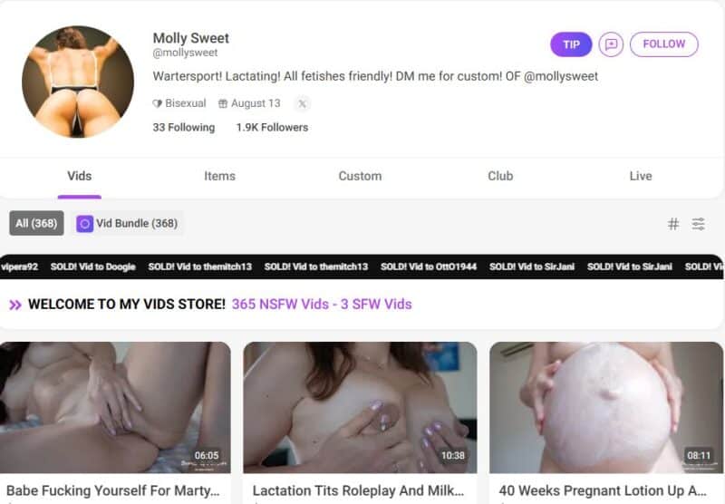 Molly Sweet unlocked ManyVids Siterip tezfiles [87 VIDEO] 1