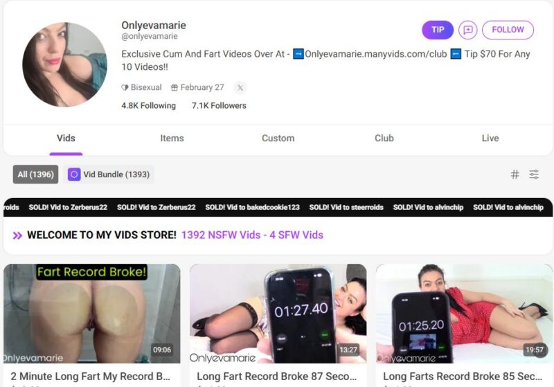 Onlyevamarie unlocked Manyvids Siterip K2S [780 VIDEO / 676 GB] 4