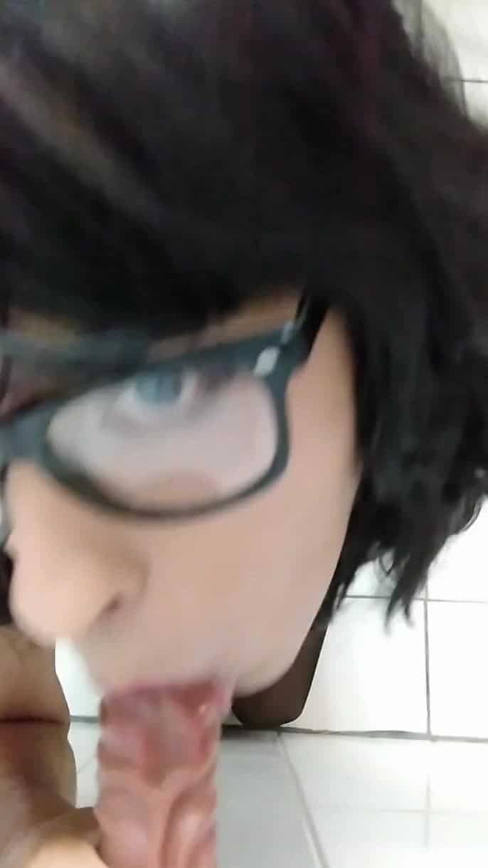 Taylortrap - Tgirl Sucking Dildo Cumming In Shot Glass And Cum Eating 2